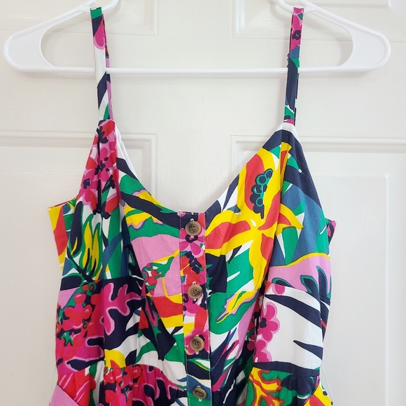 J Crew Multicolor Floral Spaghetti Strap Maxi Dress Size 10 Belt Tie Vacation - Picture 5 of 16